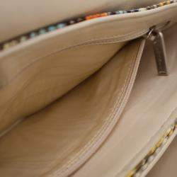 Pre Owned Chanel Multicolor Python Reissue Vintage Clutch