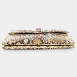 Pre Owned Chanel Multicolor Python Reissue Vintage Clutch