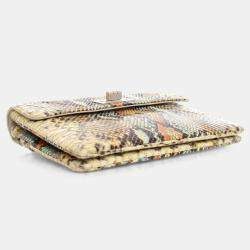 Pre Owned Chanel Multicolor Python Reissue Vintage Clutch