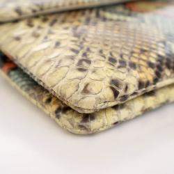 Pre Owned Chanel Multicolor Python Reissue Vintage Clutch
