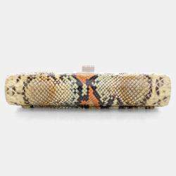 Pre Owned Chanel Multicolor Python Reissue Vintage Clutch