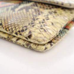 Pre Owned Chanel Multicolor Python Reissue Vintage Clutch