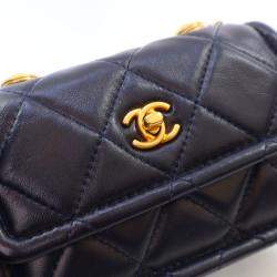 Chanel Navy Lambskin Mini Button On You CC Flap Bag