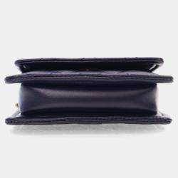 Chanel Navy Lambskin Mini Button On You CC Flap Bag