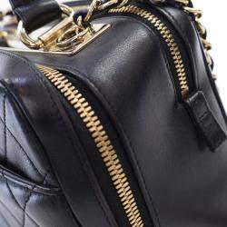 Chanel Black Lambskin Trendy CC Bowling Bag