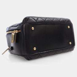 Chanel Black Lambskin Trendy CC Bowling Bag