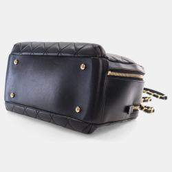 Chanel Black Lambskin Trendy CC Bowling Bag