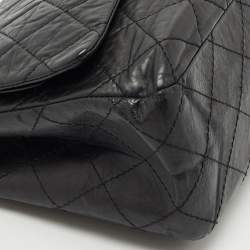Chanel Black Quilted Aged Leather 227 Reissue 2.55 Flap Bag