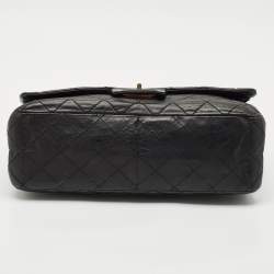 Chanel Black Quilted Aged Leather 227 Reissue 2.55 Flap Bag
