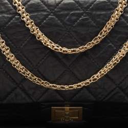 Chanel Black Quilted Aged Leather 227 Reissue 2.55 Flap Bag
