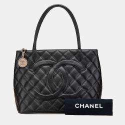 Chanel Black Caviar Medallion Tote