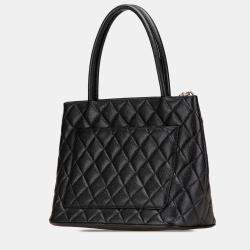 Chanel Black Caviar Medallion Tote