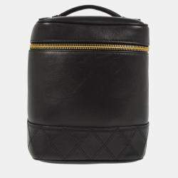 Chanel Black Lambskin Vanity Shoulder Bag