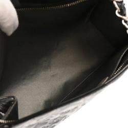 Pre Owned Chanel Black Patent Leather Icon Chain Handbag