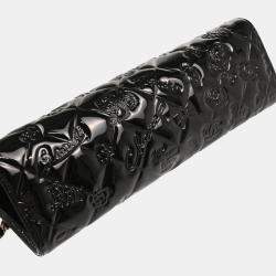 Pre Owned Chanel Black Patent Leather Icon Chain Handbag