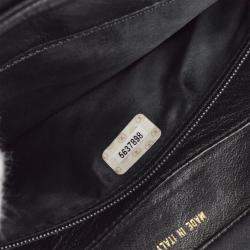 Pre Owned Chanel Black Lambskin Straight Flap Shoulder Bag