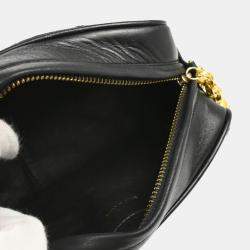 Pre Owned Chanel Black Lambskin Quilted Mini Camera Bag 