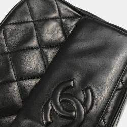 Pre Owned Chanel Black Lambskin Quilted Mini Camera Bag 