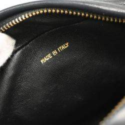 Pre Owned Chanel Black Lambskin Quilted Mini Camera Bag 