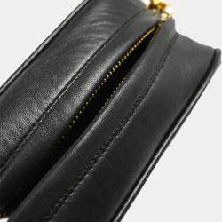 Pre Owned Chanel Black Lambskin Quilted Mini Camera Bag 