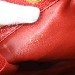Chanel Red Calfskin Bucket Shoulder Bag