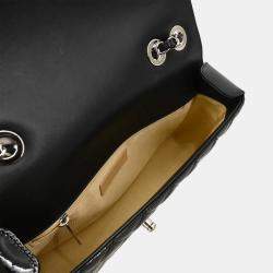 Chanel Black Patent Leather Coco Boy Shoulder Bag