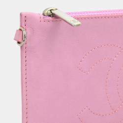 Chanel Pink Lambskin Coin Purse Wallet