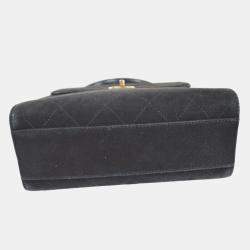مملوكة مسبقًا Chanel Black Suede Mademoiselle Lock Handbag