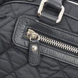 Chanel Black Nylon and Calfskin Paris-New York Duffle Bag