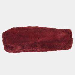 Pre Owned Chanel Bordeaux Fur Chain Tote Bag
