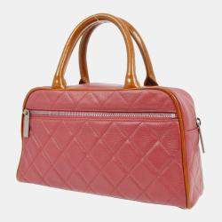 Chanel Pink Quilted Calfskin Bowling Bag