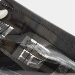 Pre Owned Chanel Black Vinyl Windows Line Tote Handbag