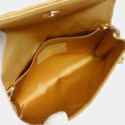 Chanel Gold Embellished Quilted Rhinestone Chain Handbag 