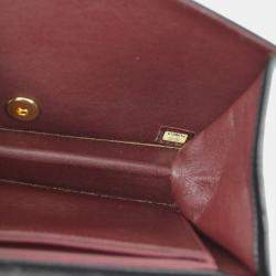 Pre Owned Chanel Black Lambskin Turnlock Small Full Flap Shoulder Bag