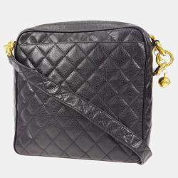 Chanel Black Calfskin Crossbody Flap Shoulder Bag