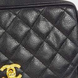 Chanel Black Calfskin Crossbody Flap Shoulder Bag