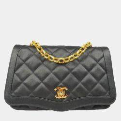 Chanel Satin Single Flap Turnlock Shoulder Bag 