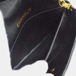 Chanel Satin Single Flap Turnlock Shoulder Bag 