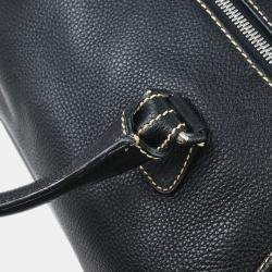 Chanel Black Calfskin Duffle Handbag 