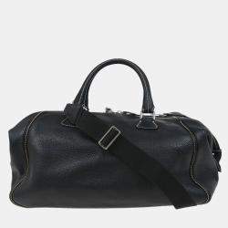 Chanel Black Calfskin Duffle Handbag 