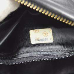 Pre Owned Chanel Black Lambskin Fringe Bijou Chain Shoulder Bag