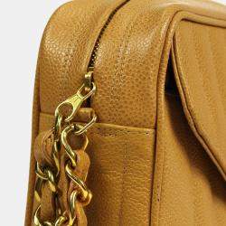 Pre Owned Chanel Beige Calfskin Mademoiselle Shoulder Bag
