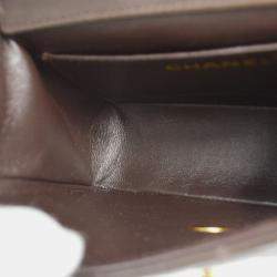 Chanel Brown Lambskin Mini Square Handbag