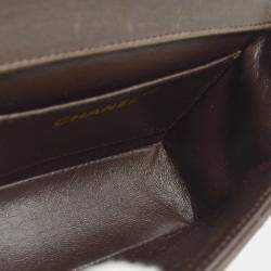 Chanel Brown Lambskin Mini Square Handbag