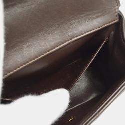 Chanel Brown Lambskin Mini Square Handbag