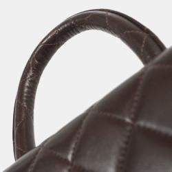 Chanel Brown Lambskin Mini Square Handbag