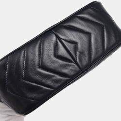Chanel Navy Chevron Lambskin Vintage Front Pocket Small Camera Bag