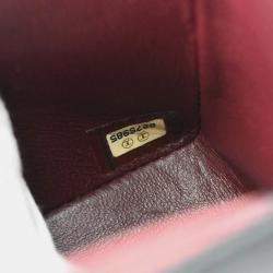 Pre Owned Chanel Black Lambskin Mini Classic Square Flap Shoulder Bag