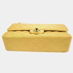 Chanel Beige Calfskin Medium Classic Double Flap Bag