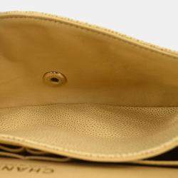 Chanel Beige Calfskin Medium Classic Double Flap Bag